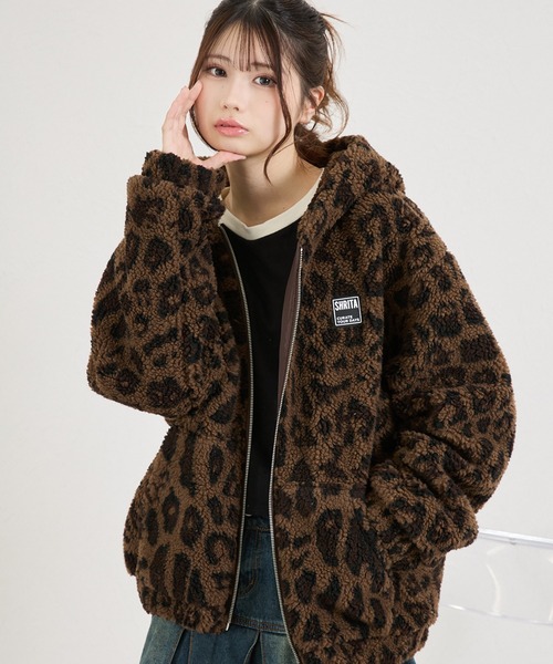 shrita(シュリータ)の「総柄ボアブルゾン(ブルゾン・キッズ・グリーン系その他/ブラウン系その他・FREE)」の8枚目の写真