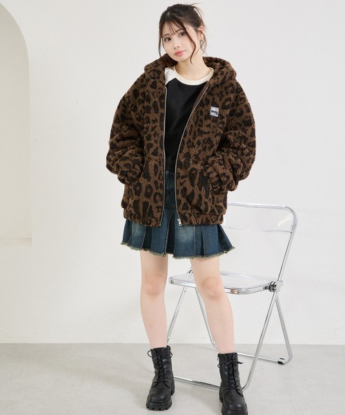 shrita(シュリータ)の「総柄ボアブルゾン(ブルゾン・キッズ・グリーン系その他/ブラウン系その他・FREE)」の10枚目の写真