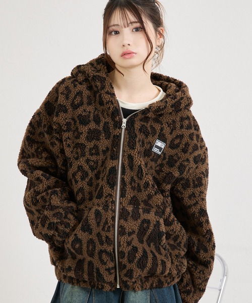 shrita(シュリータ)の「総柄ボアブルゾン(ブルゾン・キッズ・グリーン系その他/ブラウン系その他・FREE)」の7枚目の写真