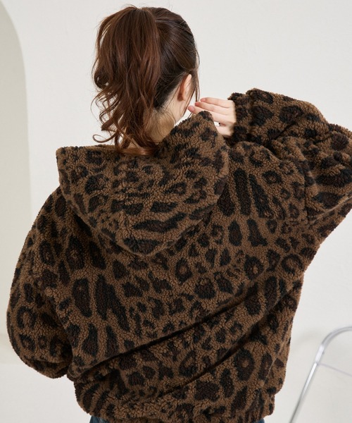 shrita(シュリータ)の「総柄ボアブルゾン(ブルゾン・キッズ・グリーン系その他/ブラウン系その他・FREE)」の6枚目の写真