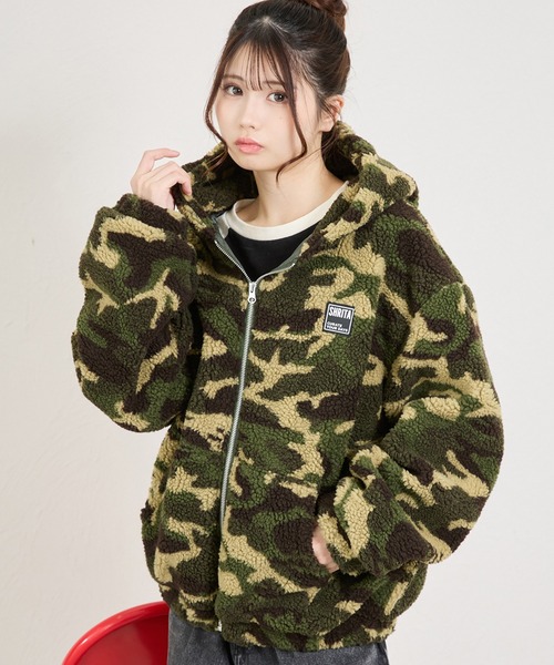 shrita(シュリータ)の「総柄ボアブルゾン(ブルゾン・キッズ・グリーン系その他/ブラウン系その他・FREE)」の13枚目の写真