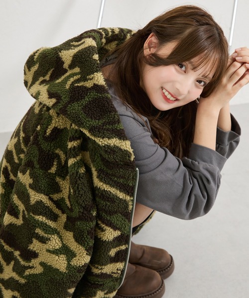 shrita(シュリータ)の「総柄ボアブルゾン(ブルゾン・キッズ・グリーン系その他/ブラウン系その他・FREE)」の12枚目の写真