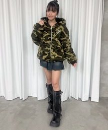 shrita（シュリータ）の「総柄ボアブルゾン（ブルゾン）」