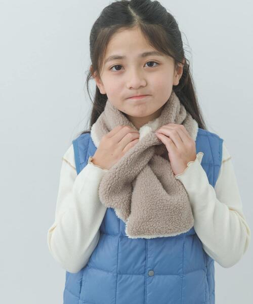 URBAN RESEARCH DOORS(アーバンリサーチドアーズ)の「ボアリバーシブルマフラー(KIDS)(その他・キッズ・グレー系その他/ブルー/パープル・ONE)」の21枚目の写真