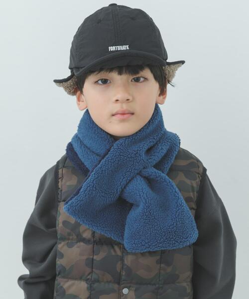 URBAN RESEARCH DOORS(アーバンリサーチドアーズ)の「ボアリバーシブルマフラー(KIDS)(その他・キッズ・グレー系その他/ブルー/パープル・ONE)」の4枚目の写真