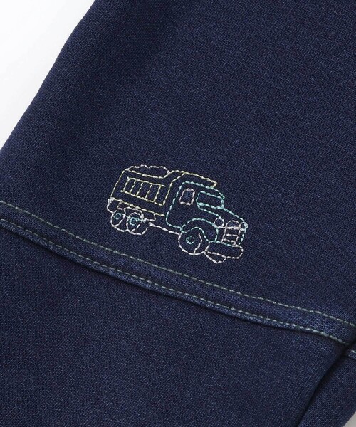 SLAP SLIP(スラップスリップ)の「グングンのぼるよはたらくくるま刺しゅうロングパンツ(80~130cm)(デニムパンツ・キッズ・ネイビー/ブルー・90cm/80cm/100cm/130cm/110cm/120cm)」の11枚目の写真