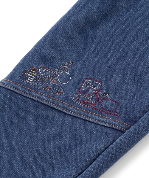 SLAP SLIP(スラップスリップ)の「グングンのぼるよはたらくくるま刺しゅうロングパンツ(80~130cm)(デニムパンツ・キッズ・ネイビー/ブルー・90cm/80cm/100cm/130cm/110cm/120cm)」の18枚目の写真