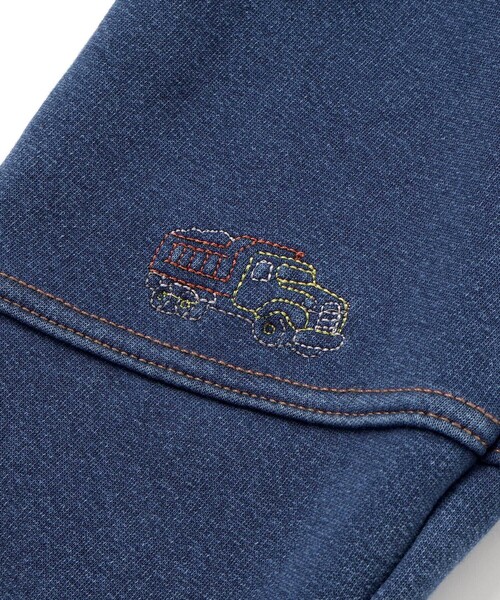 SLAP SLIP(スラップスリップ)の「グングンのぼるよはたらくくるま刺しゅうロングパンツ(80~130cm)(デニムパンツ・キッズ・ネイビー/ブルー・90cm/80cm/100cm/130cm/110cm/120cm)」の19枚目の写真