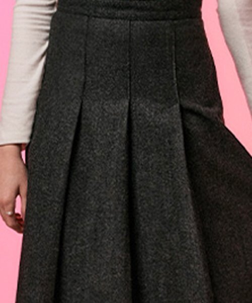 KOLEAT（コレット）の「ウールヘリンボーンプリーツロングスカート[チャコールグレー]冬ロングスカートver.（スカート・レディース・その他・SMALL/MEDIUM）」の2枚目の写真