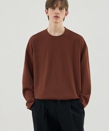 リバーリックリブニットTシャツ [BRICK]