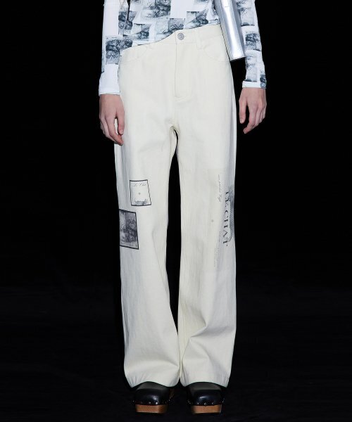 WNDERKAMMER(ブンダーカンマー)の「ワッフルストレートパンツ_アイボリー(その他パンツ・レディース・その他・MEDIUM/SMALL/X-SMALL)」の6枚目の写真