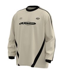 MUSCLE ARMED（マッスルアームド）の「ARMED メッシュコンフォートロングスリーブTシャツ [ベージュ]（Tシャツ/カットソー）」