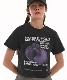 ピーチクロップTシャツ(ブラック)
