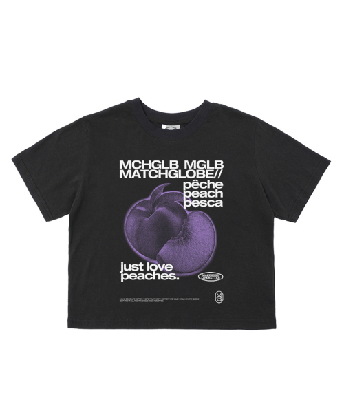 MATCHGLOBE（マッチグローブ）の「ピーチクロップTシャツ（ブラック）（Tシャツ/カットソー・レディース・その他・FREE）」の6枚目の写真
