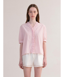 OVEOF（オブオブ）の「Finn Frill Blouse_Pink（シャツ/ブラウス）」