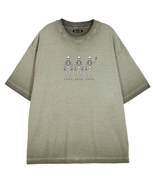 BY.L（バイエル）の「モンスター スケルトン ピグメント 半袖Tシャツ カーキ（Tシャツ/カットソー・メンズ・その他・LARGE/MEDIUM/XX-LARGE/X-LARGE）」の3枚目の写真