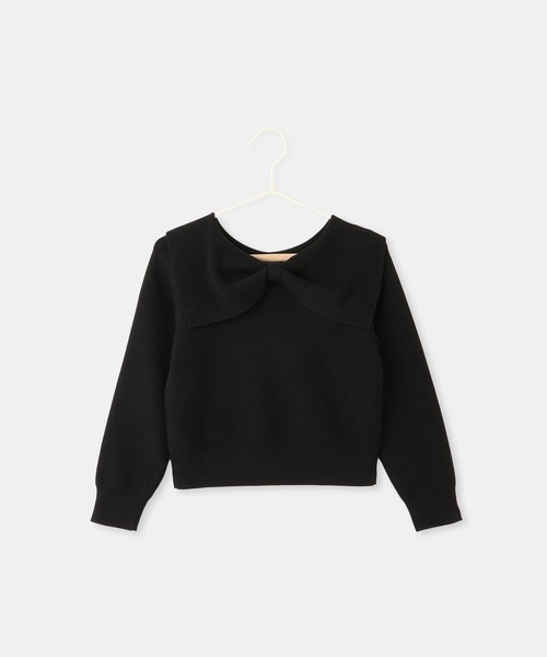 ROPE' PICNIC(ロペピクニック)の「【KIDS/キッズ】前後2WAYマシュマロニットリボンカラートップス/リンクコーデ(ニット/セーター・キッズ・ブラック/ピンク系その他2/キナリ・130/150/140)」の16枚目の写真