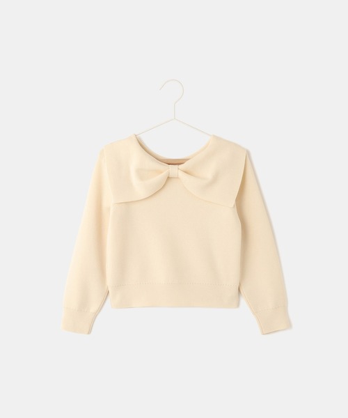 ROPE' PICNIC(ロペピクニック)の「【KIDS/キッズ】前後2WAYマシュマロニットリボンカラートップス/リンクコーデ(ニット/セーター・キッズ・ブラック/ピンク系その他2/キナリ・130/150/140)」の19枚目の写真