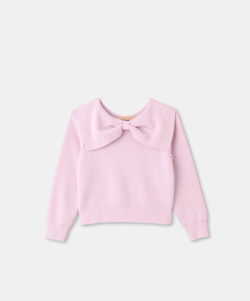 ROPE' PICNIC(ロペピクニック)の「【KIDS/キッズ】前後2WAYマシュマロニットリボンカラートップス/リンクコーデ(ニット/セーター・キッズ・ブラック/ピンク系その他2/キナリ・130/150/140)」の22枚目の写真