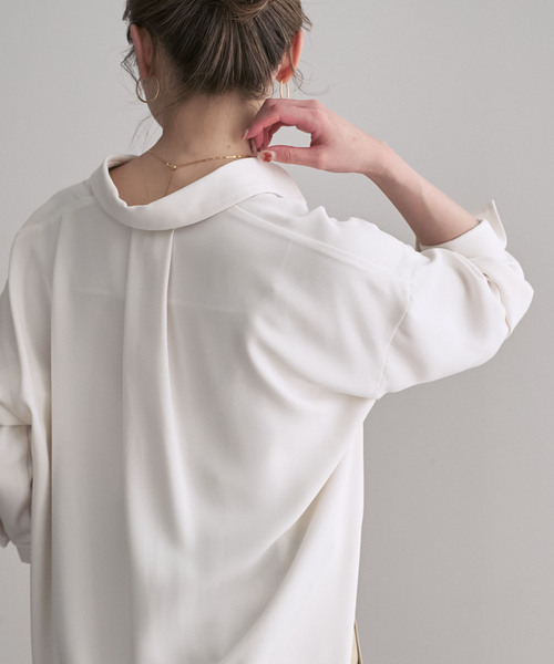 Noble（ノーブル）の「《追加》シーズンカラープレーンシャツ（シャツ/ブラウス・レディース・グリーン/チャコールグレー/ホワイト・FREE）」の17枚目の写真