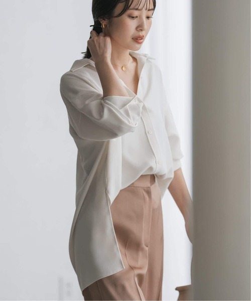 Noble（ノーブル）の「《追加》シーズンカラープレーンシャツ（シャツ/ブラウス・レディース・グリーン/チャコールグレー/ホワイト・FREE）」の22枚目の写真