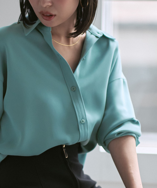 追加》シーズンカラープレーンシャツ（シャツ/ブラウス）｜NOBLE