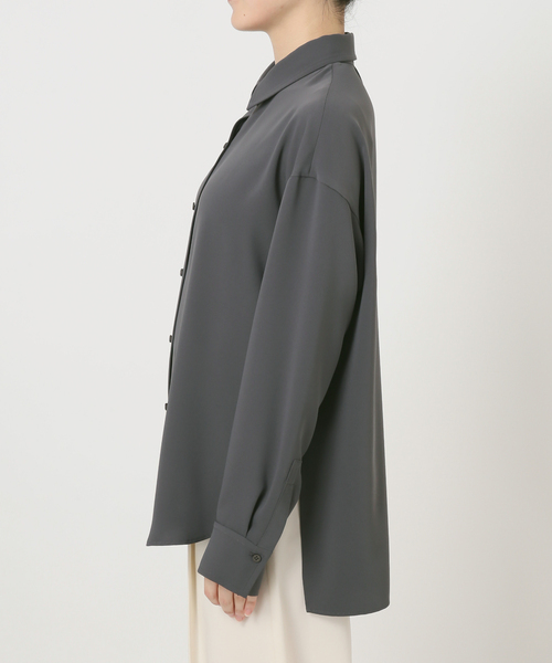 Noble（ノーブル）の「《追加》シーズンカラープレーンシャツ（シャツ/ブラウス・レディース・グリーン/チャコールグレー/ホワイト・FREE）」の12枚目の写真