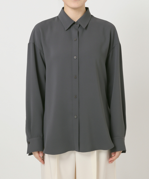 Noble（ノーブル）の「《追加》シーズンカラープレーンシャツ（シャツ/ブラウス・レディース・グリーン/チャコールグレー/ホワイト・FREE）」の17枚目の写真