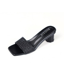 SHOEHI（シューハイ）の「Bella Glitter Mule Sandals S0522 (2Colors)（サンダル・レディース）」