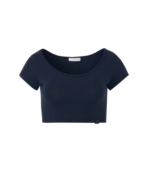 A.R.U(エイアールユー)の「CROP TEE(Tシャツ/カットソー・レディース・ホワイト/スカイブルー/ブラック/ネイビー/レッド/ライトグリーン/PINK・SMALL/MEDIUM)」の5枚目の写真