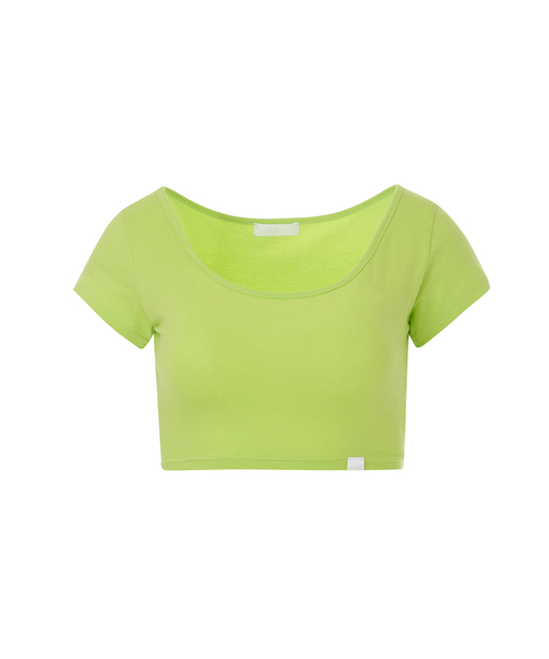A.R.U(エイアールユー)の「CROP TEE(Tシャツ/カットソー・レディース・ホワイト/スカイブルー/ブラック/ネイビー/レッド/ライトグリーン/PINK・SMALL/MEDIUM)」の3枚目の写真