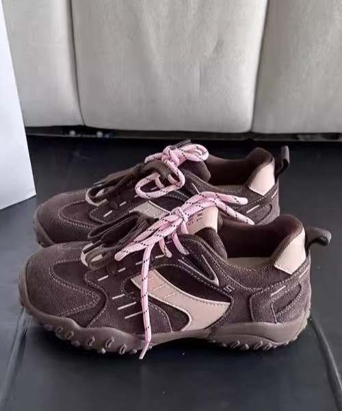 SHEPP（シープ）の「バイカラーシューレース チャンキーソール ダッドスニーカー（スニーカー・レディース・ベージュ/キャメル/ブラウン/イエロー・M/L）」の22枚目の写真