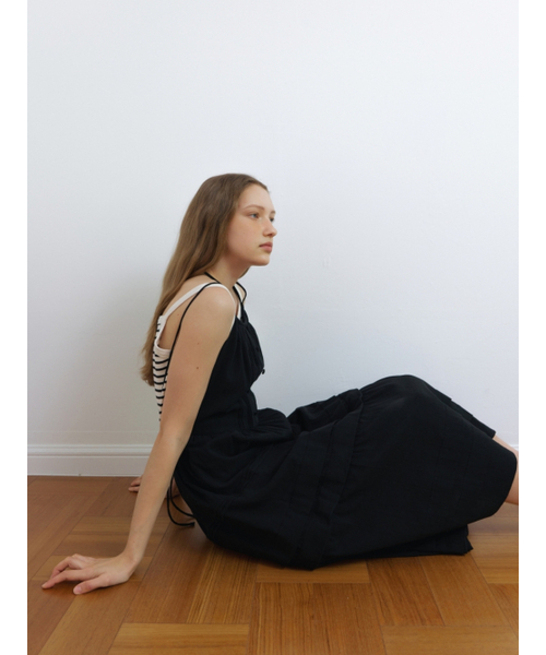 UNNOUT(アナウト)の「DETACHABLE COTTON MAXI DRESS BLACK(ワンピース・レディース・その他・FREE)」の6枚目の写真