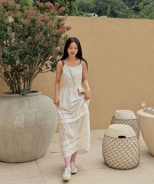 UNNOUT(アナウト)の「DETACHABLE COTTON MAXI DRESS BLACK(ワンピース・レディース・その他・FREE)」の8枚目の写真