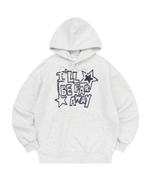 MOTTO LETTERING HOOD TEE (LIGHT MELANGE)