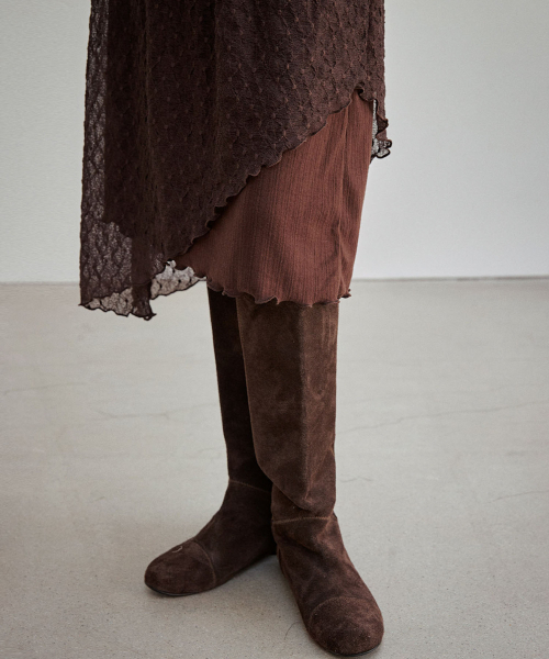 OURO（アウロ）の「VEIL LACE SKIRT [ BROWN ]（スカート・レディース・その他・FREE）」の3枚目の写真