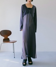 sahara（サハラ）の「Art Line Print 2piece Dress/アートラインプリント２ピースドレス（ワンピース）」