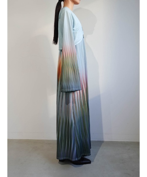 sahara(サハラ)の「Art Line Print 2piece Dress(ワンピース・レディース・ライトブルー/ブラック/ベージュ・FREE)」の14枚目の写真