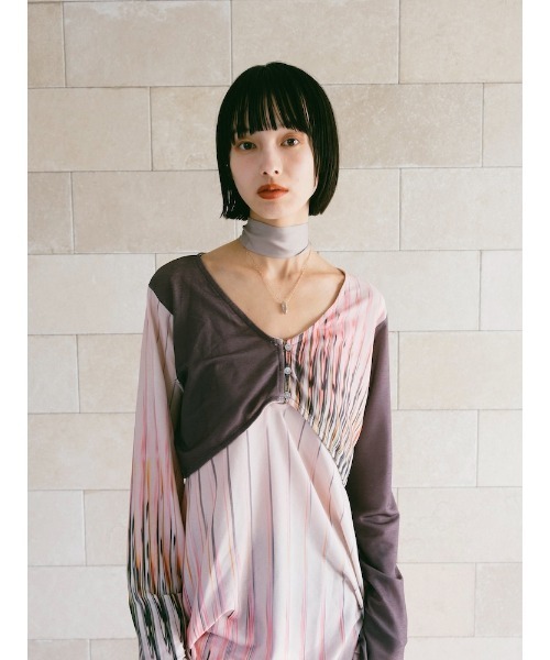 sahara(サハラ)の「Art Line Print 2piece Dress(ワンピース・レディース・ライトブルー/ブラック/ベージュ・FREE)」の20枚目の写真