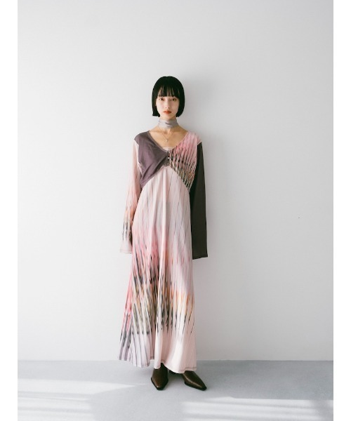 sahara(サハラ)の「Art Line Print 2piece Dress(ワンピース・レディース・ライトブルー/ブラック/ベージュ・FREE)」の21枚目の写真