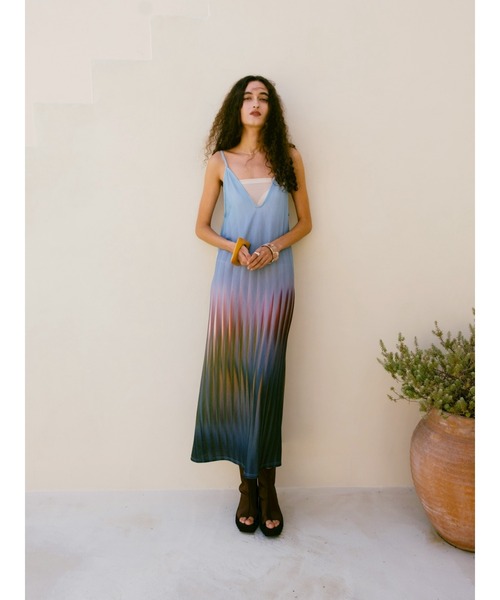 sahara(サハラ)の「Art Line Print 2piece Dress(ワンピース・レディース・ライトブルー/ブラック/ベージュ・FREE)」の9枚目の写真