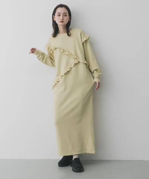 SENSE OF PLACE by URBAN RESEARCH（センスオブプレイスバイアーバンリサーチ）の「フリルカットワンピース（ワンピース・レディース・ブラック/グレー/ベージュ・ONE/S）」の8枚目の写真