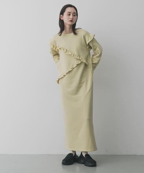 SENSE OF PLACE by URBAN RESEARCH（センスオブプレイスバイアーバンリサーチ）の「フリルカットワンピース（ワンピース・レディース・ブラック/グレー/ベージュ・ONE/S）」の9枚目の写真