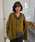HOWUS�i�z���X�j�́uOVERFIT RACCOON CARDIGAN (OLIVE)�i�J�[�f�B�K��/�{�����j�v�b�I���[�u