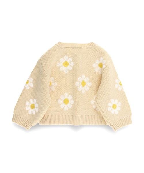 BRANSHES（ブランシェス）の「【お花シリーズ】ジャガードカーディガン（その他ベビー用品・キッズ・アイボリー・FREE）」の3枚目の写真