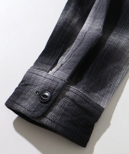 HOUSTON(ヒューストン)の「【HOUSTON/ヒューストン】VINTAGE OMBRE CHECK VIYELLA SHIRT / ビンテージオンブレーチェックビエラシャツ(シャツ/ブラウス・メンズ・グレー系/ブラック系/カーキ系・L/M/XL)」の13枚目の写真