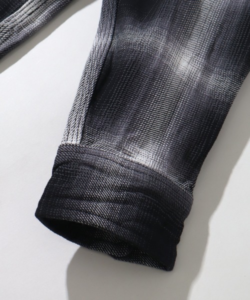 HOUSTON(ヒューストン)の「【HOUSTON/ヒューストン】VINTAGE OMBRE CHECK VIYELLA SHIRT / ビンテージオンブレーチェックビエラシャツ(シャツ/ブラウス・メンズ・グレー系/ブラック系/カーキ系・L/M/XL)」の12枚目の写真