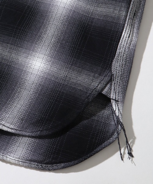 HOUSTON(ヒューストン)の「【HOUSTON/ヒューストン】VINTAGE OMBRE CHECK VIYELLA SHIRT / ビンテージオンブレーチェックビエラシャツ(シャツ/ブラウス・メンズ・グレー系/ブラック系/カーキ系・L/M/XL)」の14枚目の写真