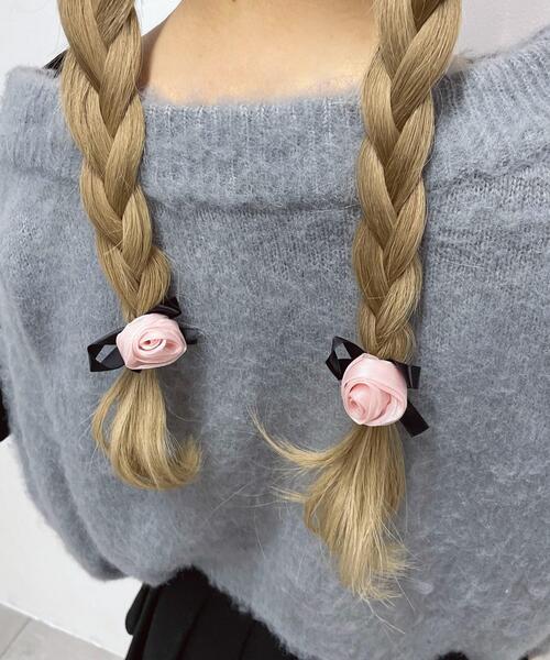 WEGO（ウィゴー）の「WEGO/【2点セット】ローズヘアゴム（ヘアゴム・レディース・その他1・FREE）」の4枚目の写真