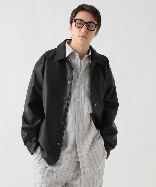 GEORGE'S（ジョージズ）の「ブロードストライプシャツ（シャツ/ブラウス・メンズ・ブルー/ライトグレー・LARGE/MEDIUM）」の2枚目の写真